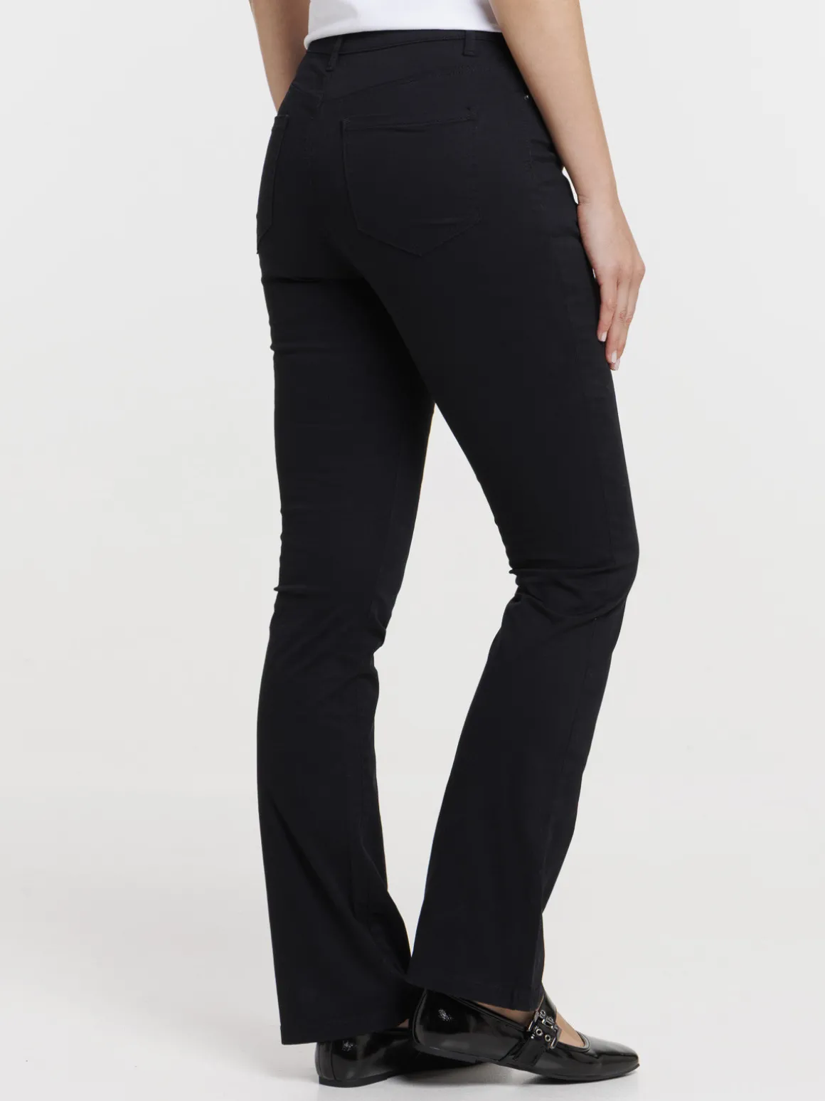 Pantalon bootcut noir femme