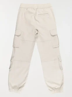 Pantalon cargo beige lin garçon (XXS-M)