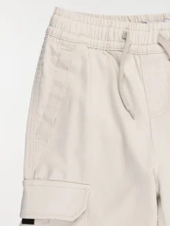 Pantalon cargo beige lin garçon (XXS-M)