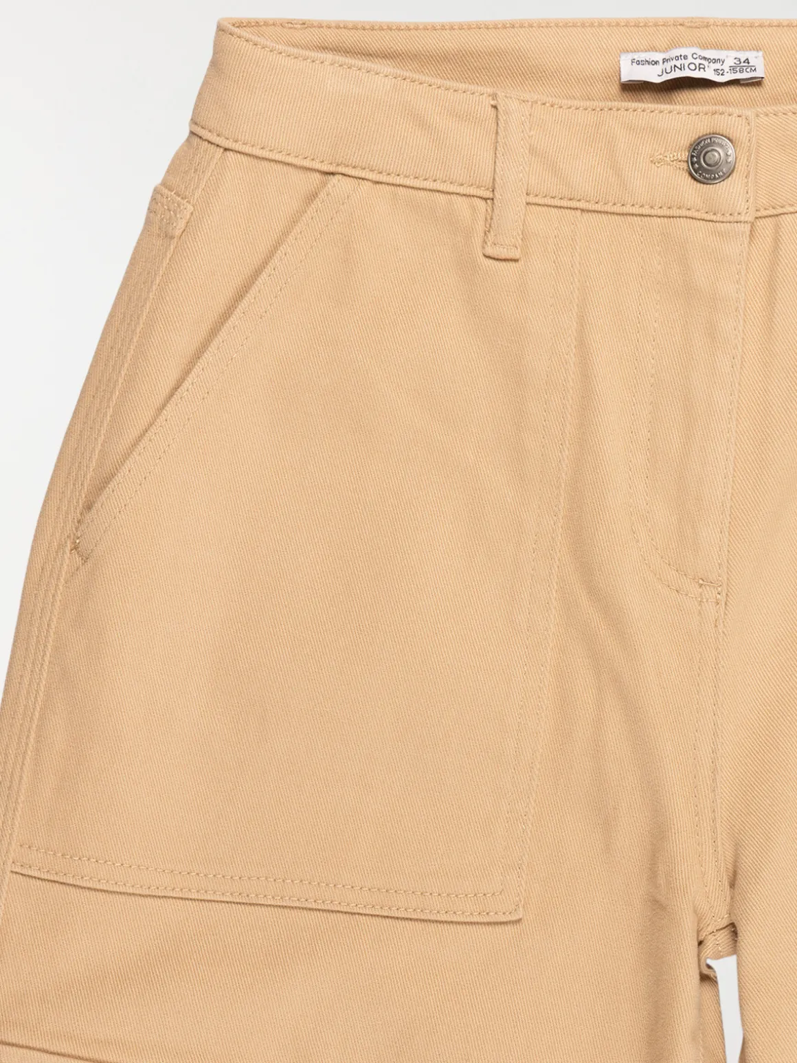 Pantalon cargo camel doux fille (XXS-M)