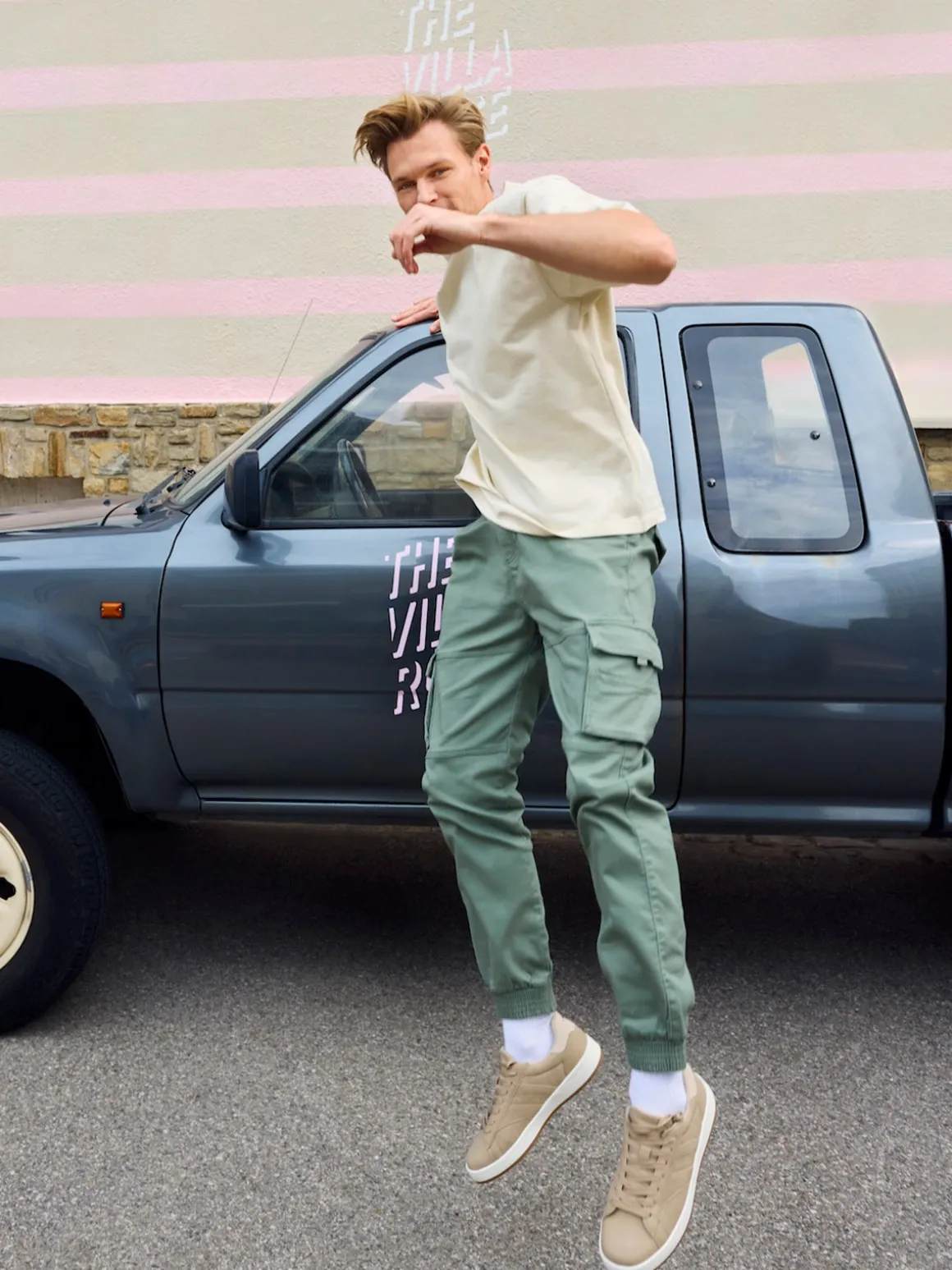 Pantalon cargo coloris vert camou homme
