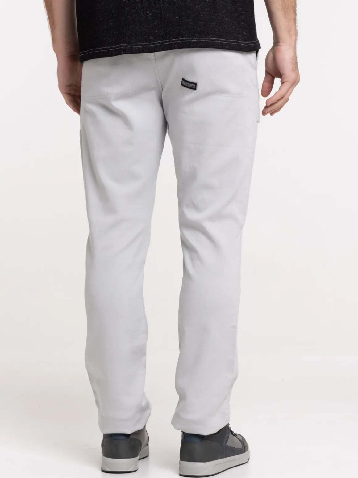 Pantalon cargo gris perle homme