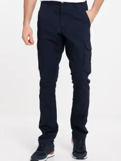 Pantalon cargo marine navy homme