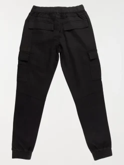 Pantalon cargo noir garçon (XXS-M)