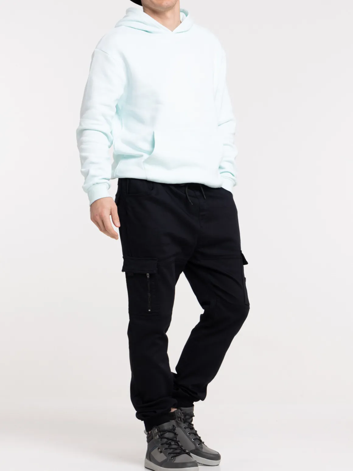 Pantalon cargo noir homme