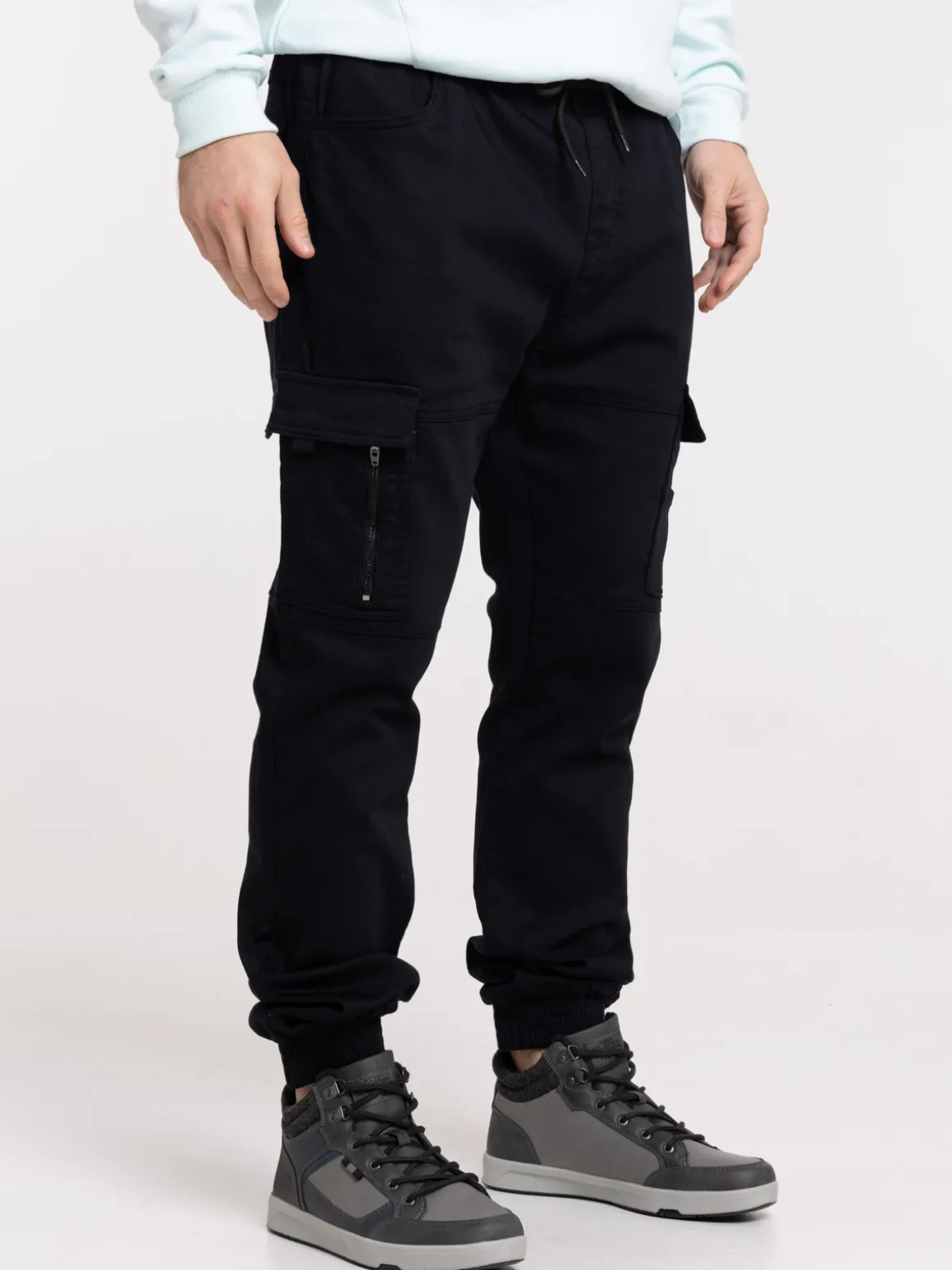 Pantalon cargo noir homme