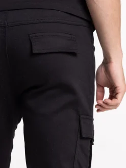 Pantalon cargo noir homme