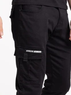 Pantalon cargo noir homme