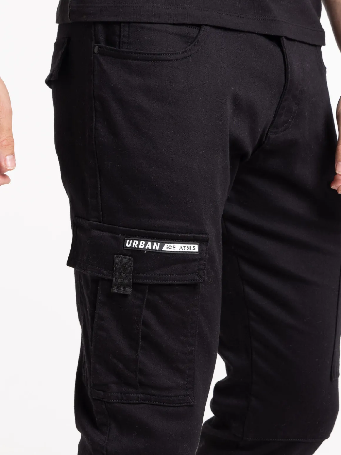 Pantalon cargo noir homme