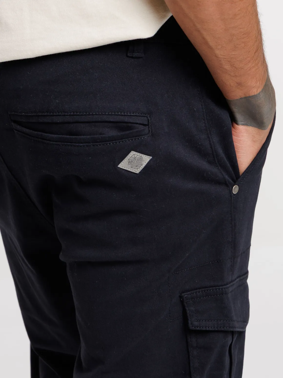 Pantalon cargo noir homme
