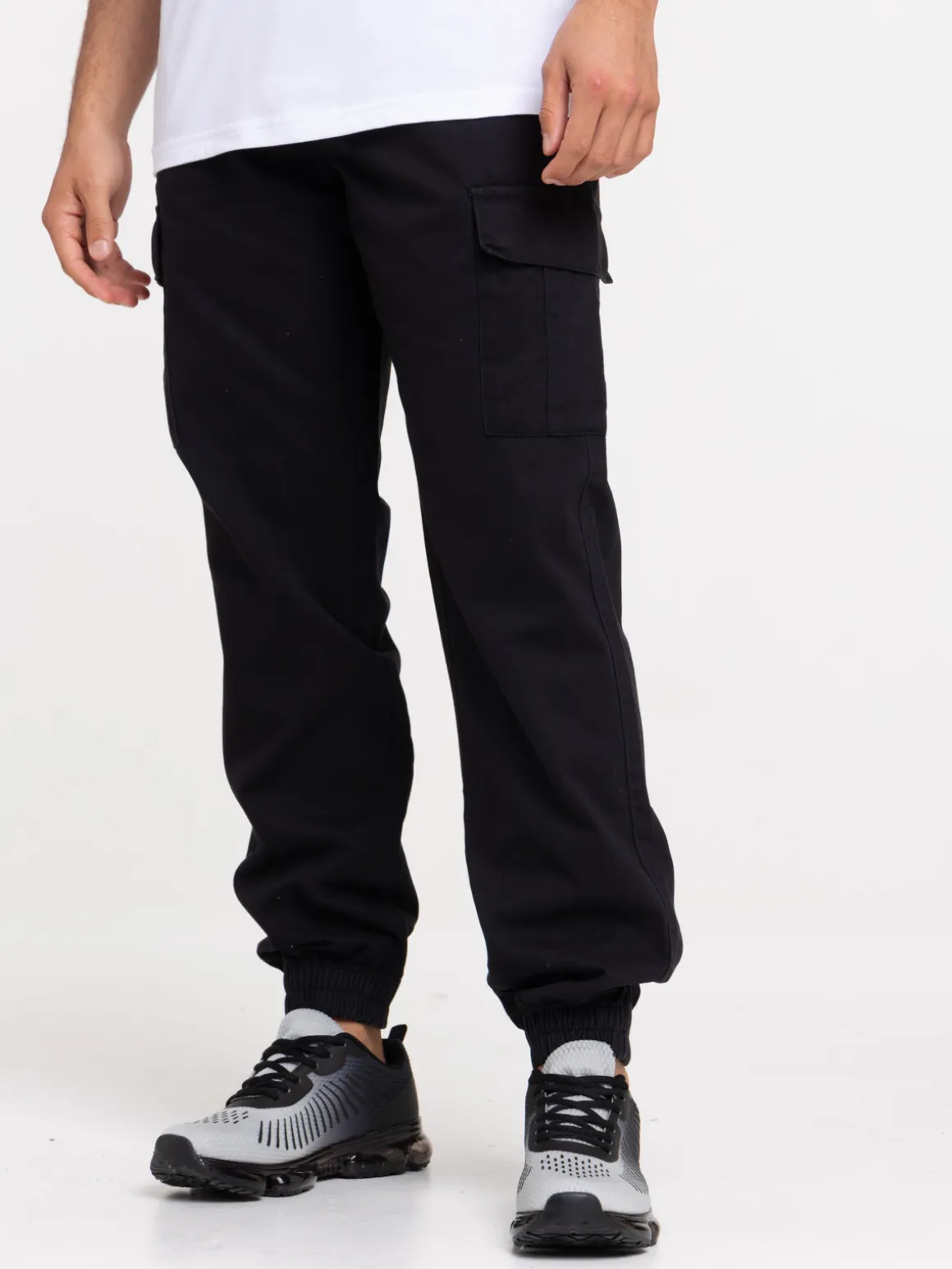Pantalon cargo noir homme