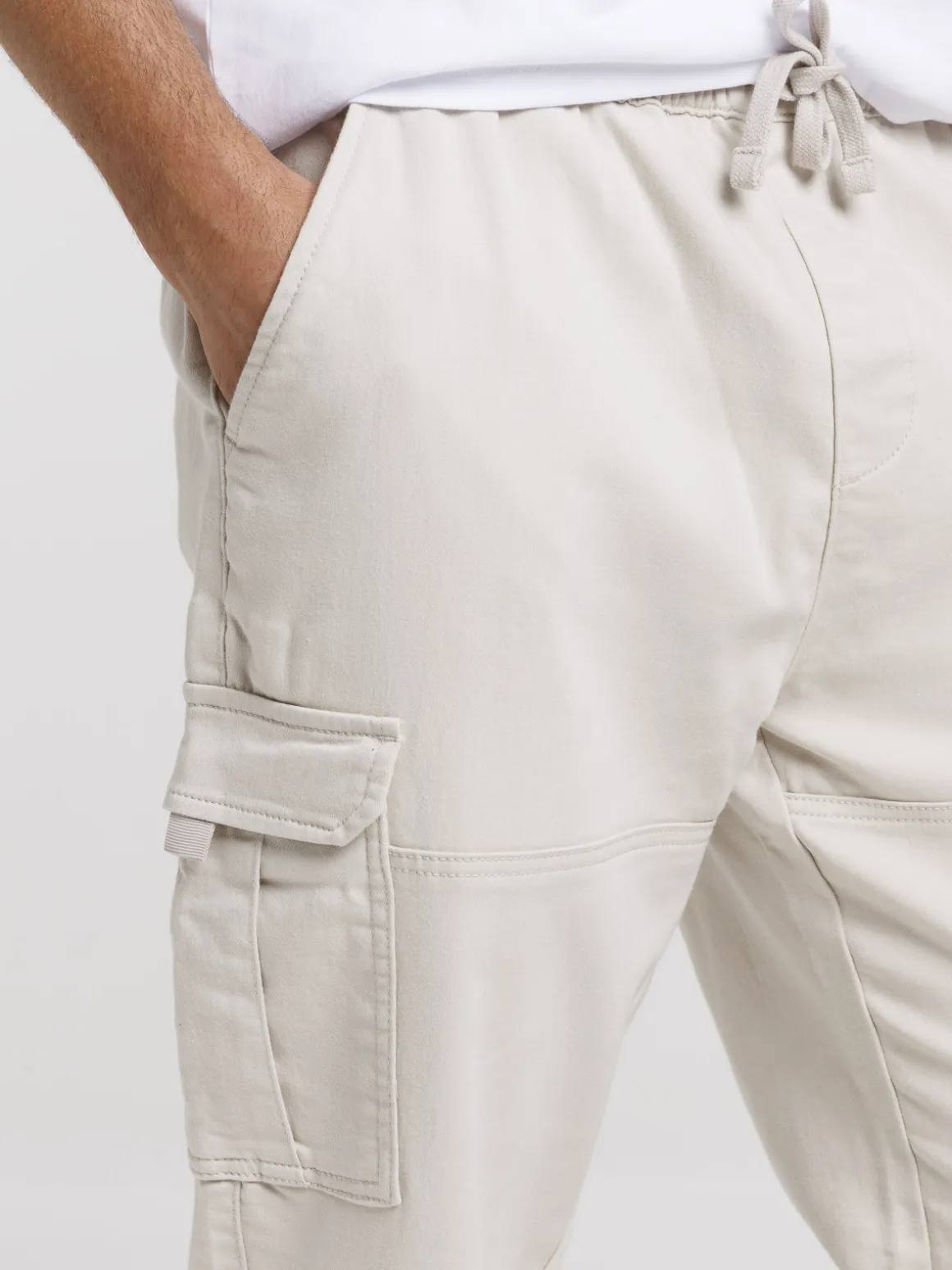 Pantalon cargo taille élastique homme