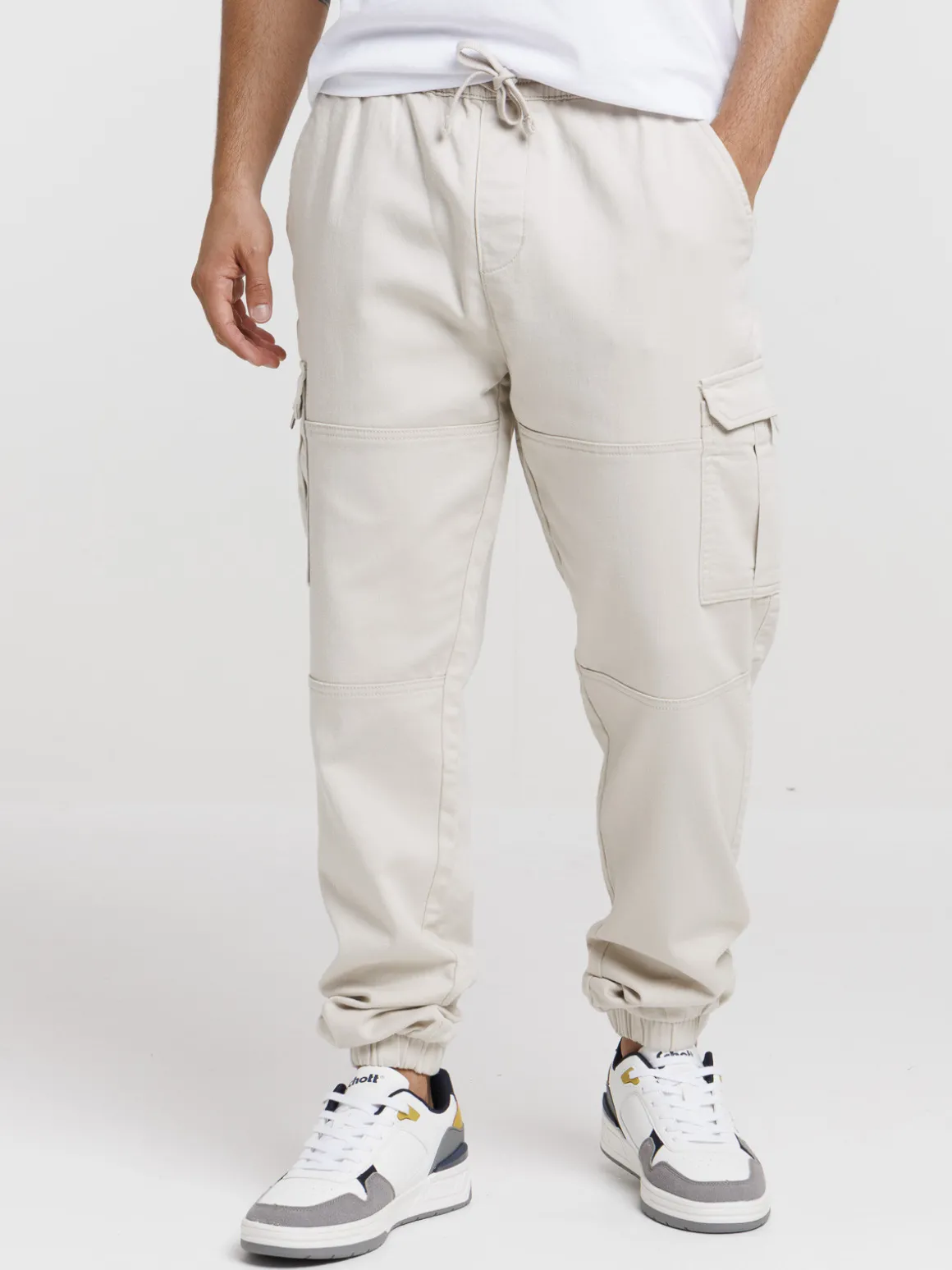Pantalon cargo taille élastique homme