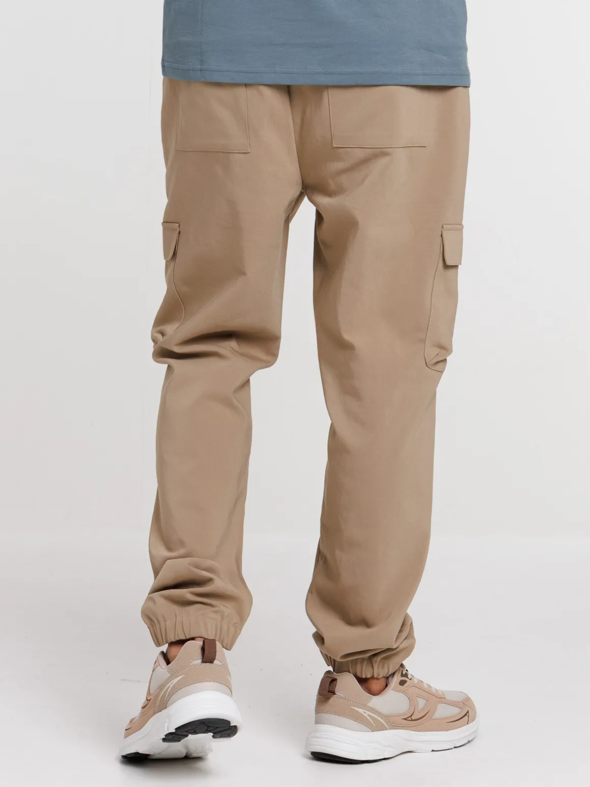 Pantalon cargo taille élastique homme