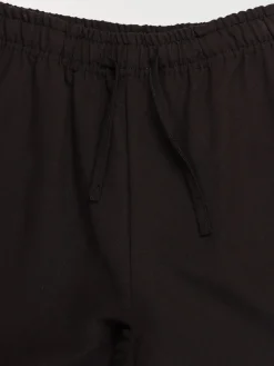 Pantalon cargo uni noir fille (XXS-M)