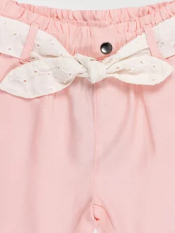 Pantalon ceinture fille pivoine (3-36M)