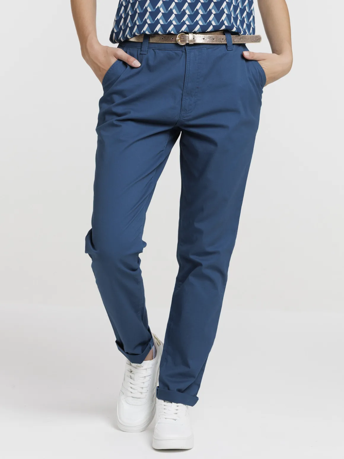Pantalon chino bleu gipsy femme
