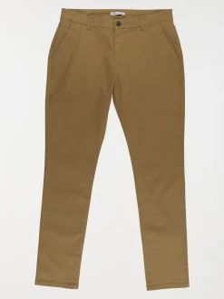 Pantalon chino café foncé homme