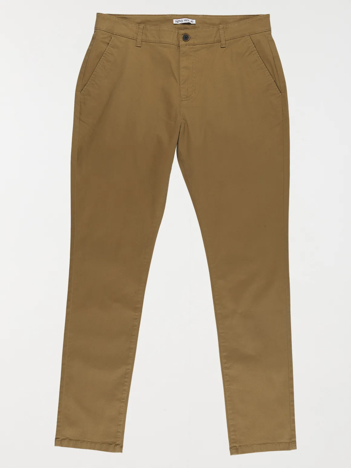 Pantalon chino café foncé homme