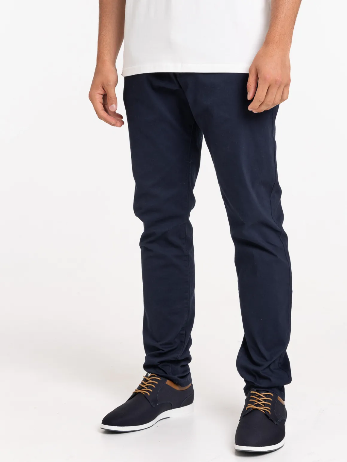 Pantalon chino slim homme marine navy