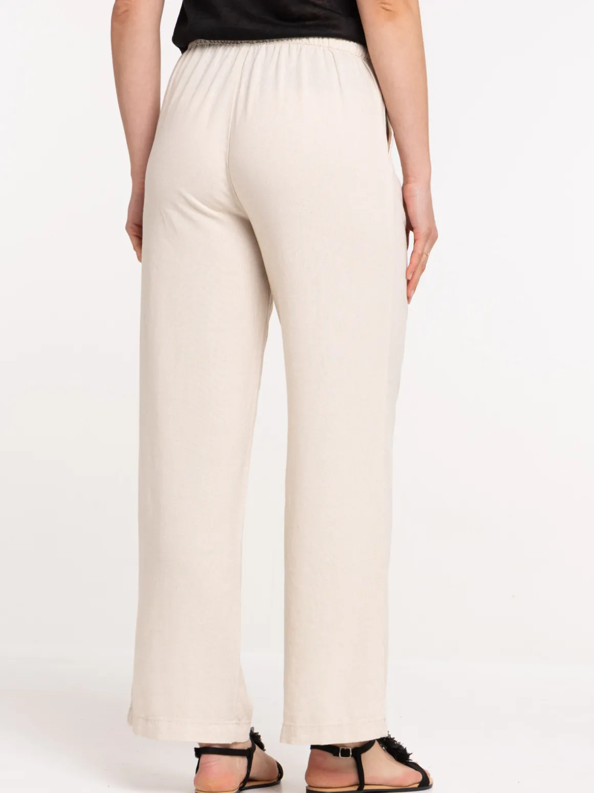 Pantalon coloris naturel femme