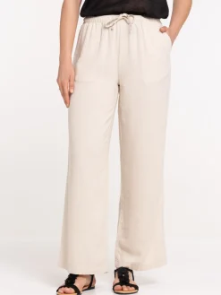 Pantalon coloris naturel femme