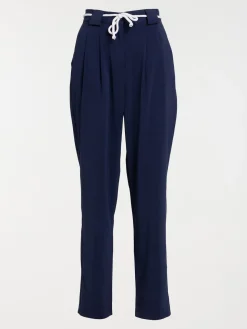 Pantalon coloris nautic blue femme