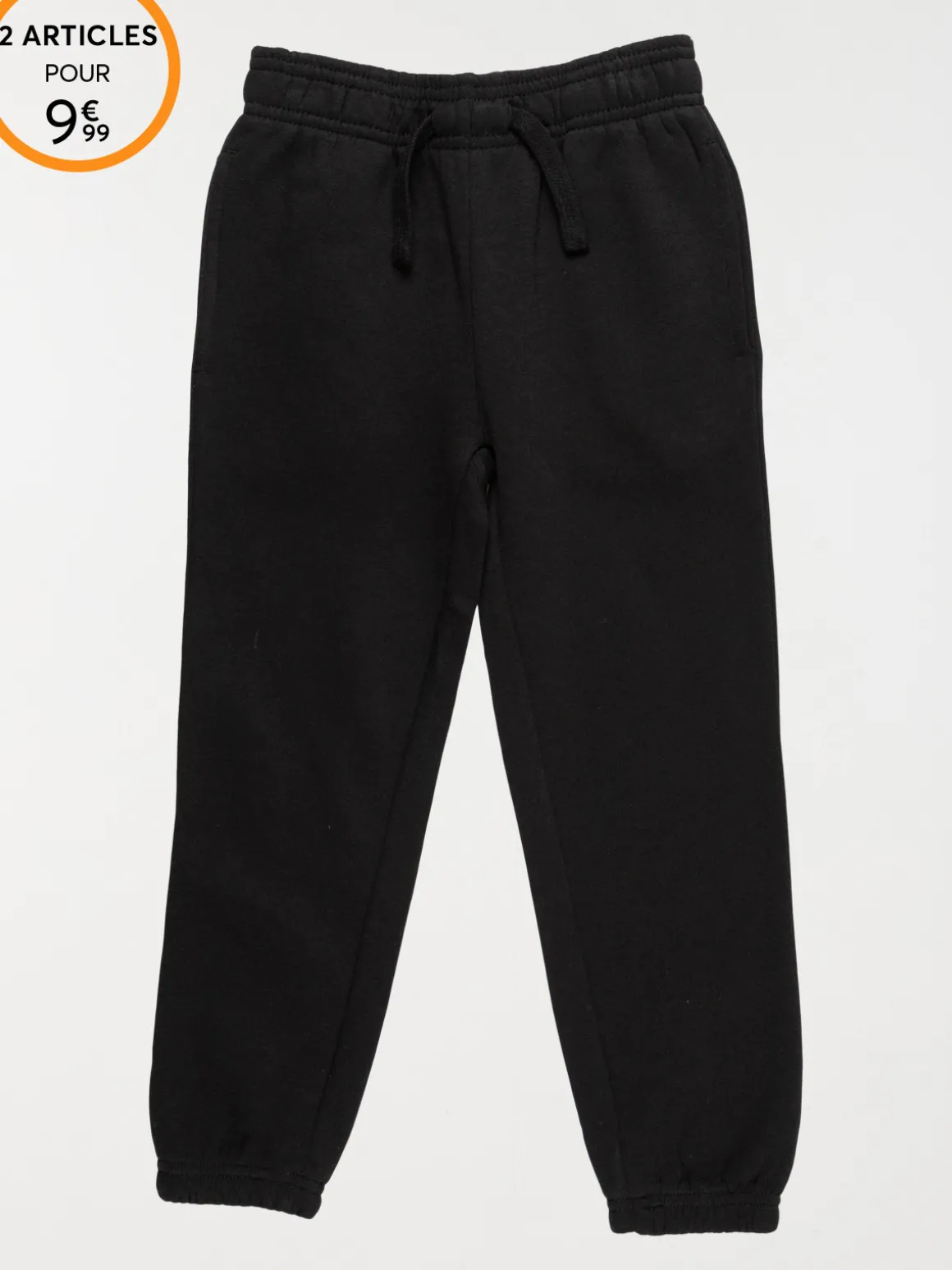 Pantalon de jogging basique noir (3-12A)
