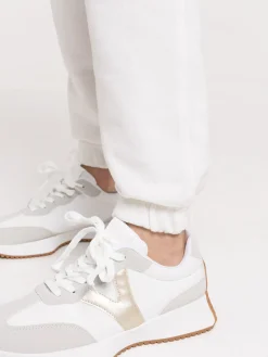 Pantalon de jogging écru femme