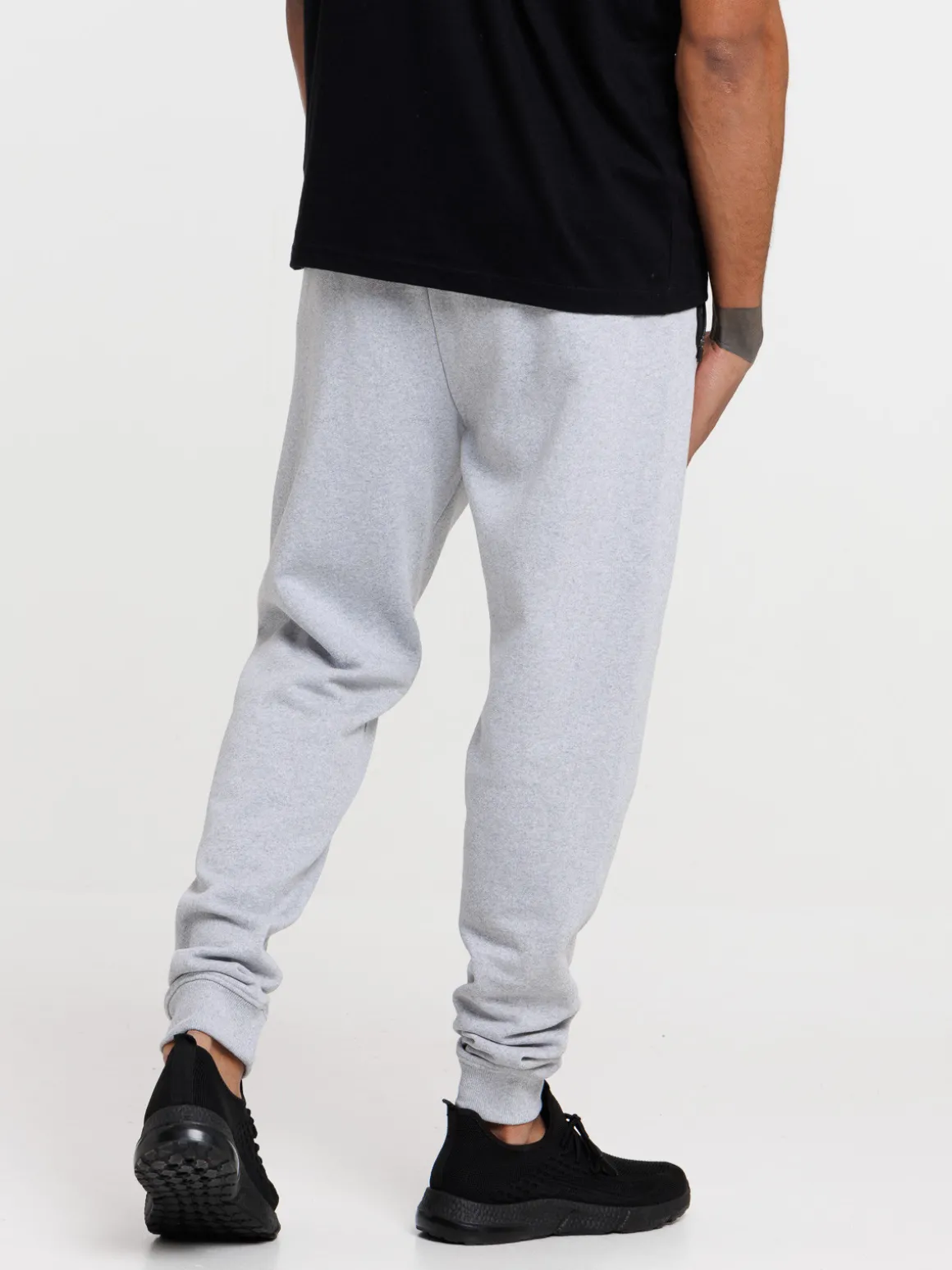 Pantalon de jogging gris chiné homme