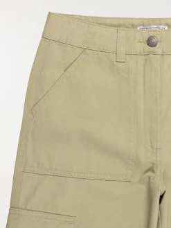 Pantalon fille cargo kaki clair (XXS-M)