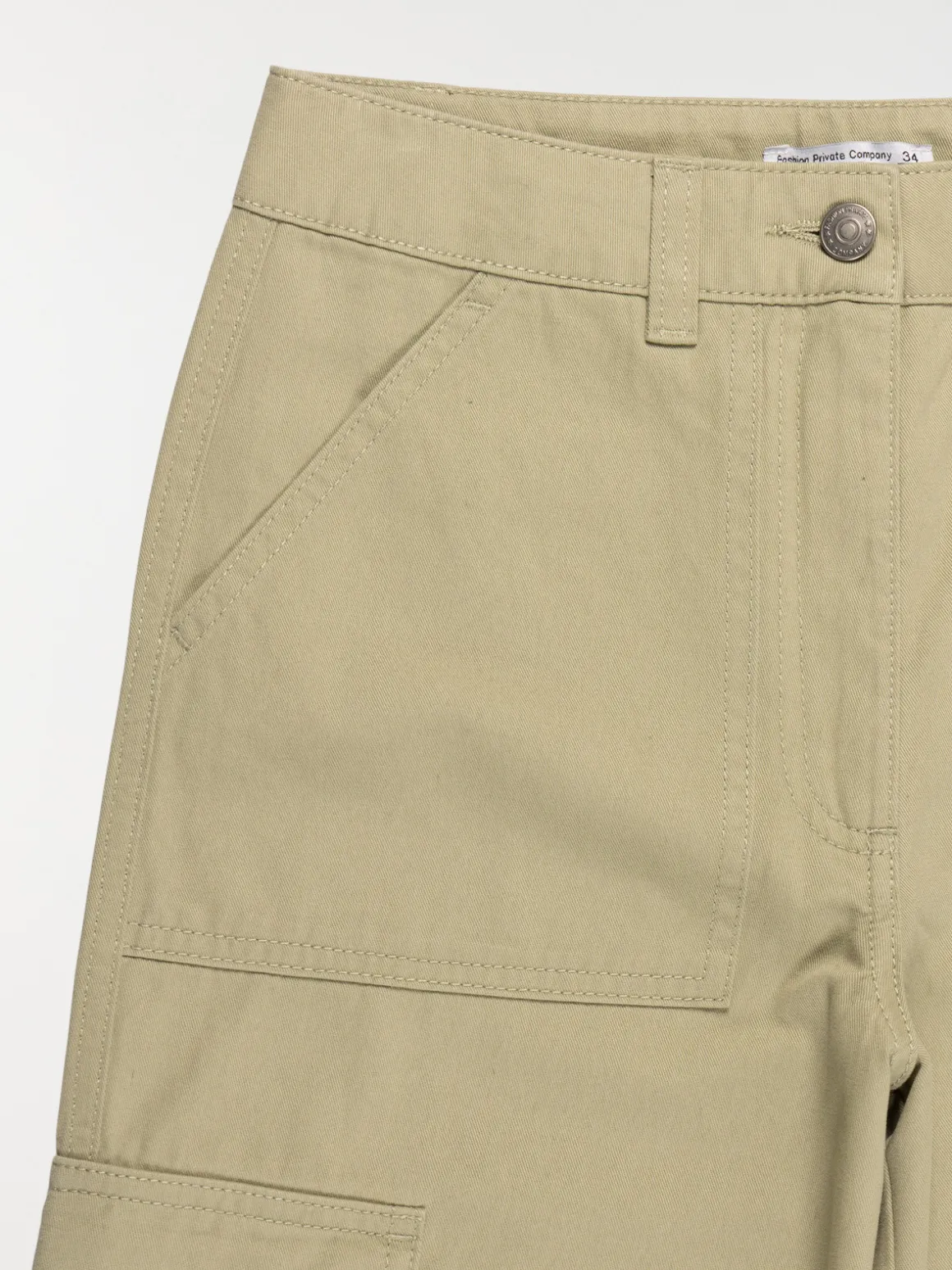 Pantalon fille cargo kaki clair (XXS-M)