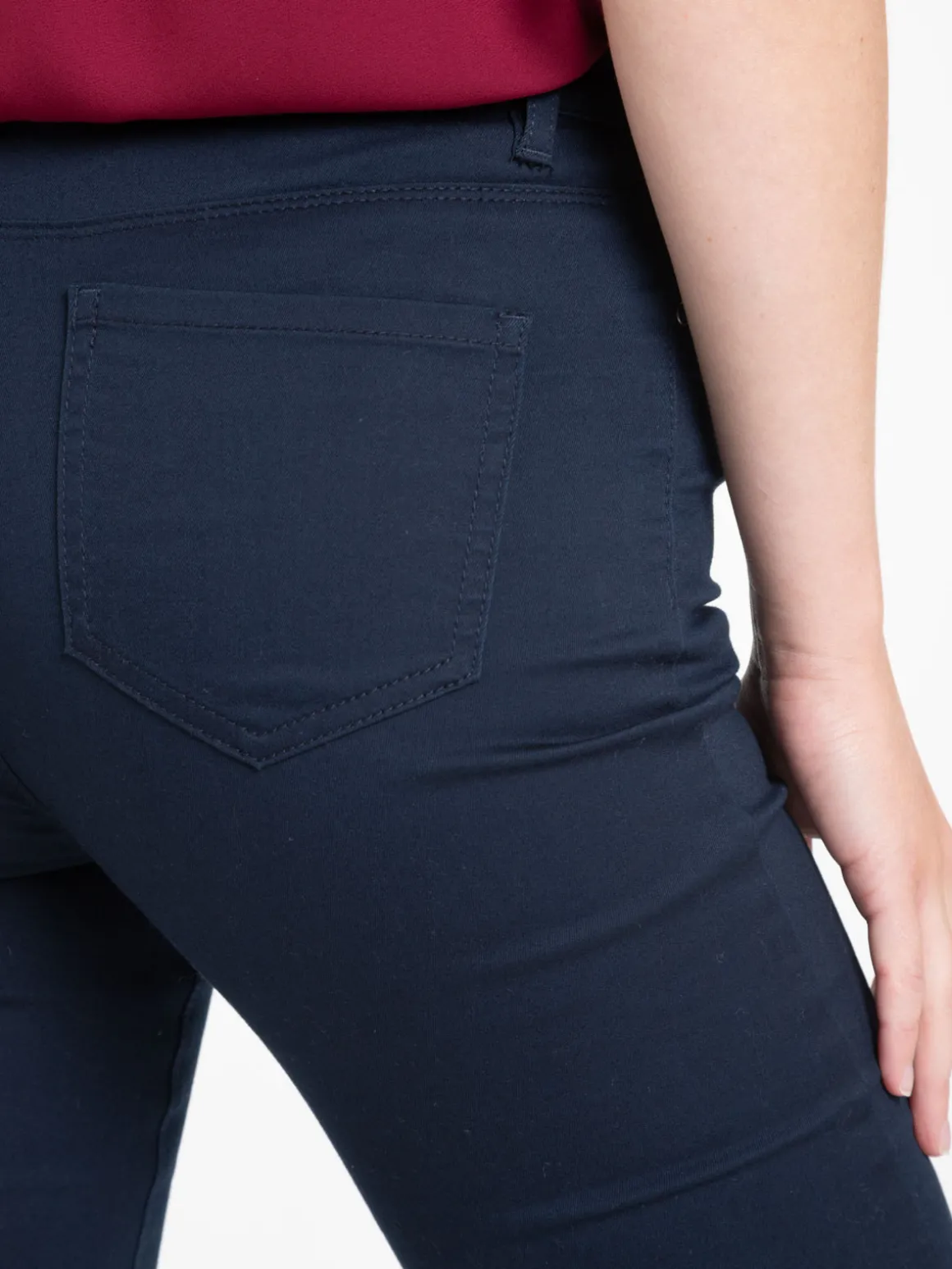 Pantalon flare marine navy femme