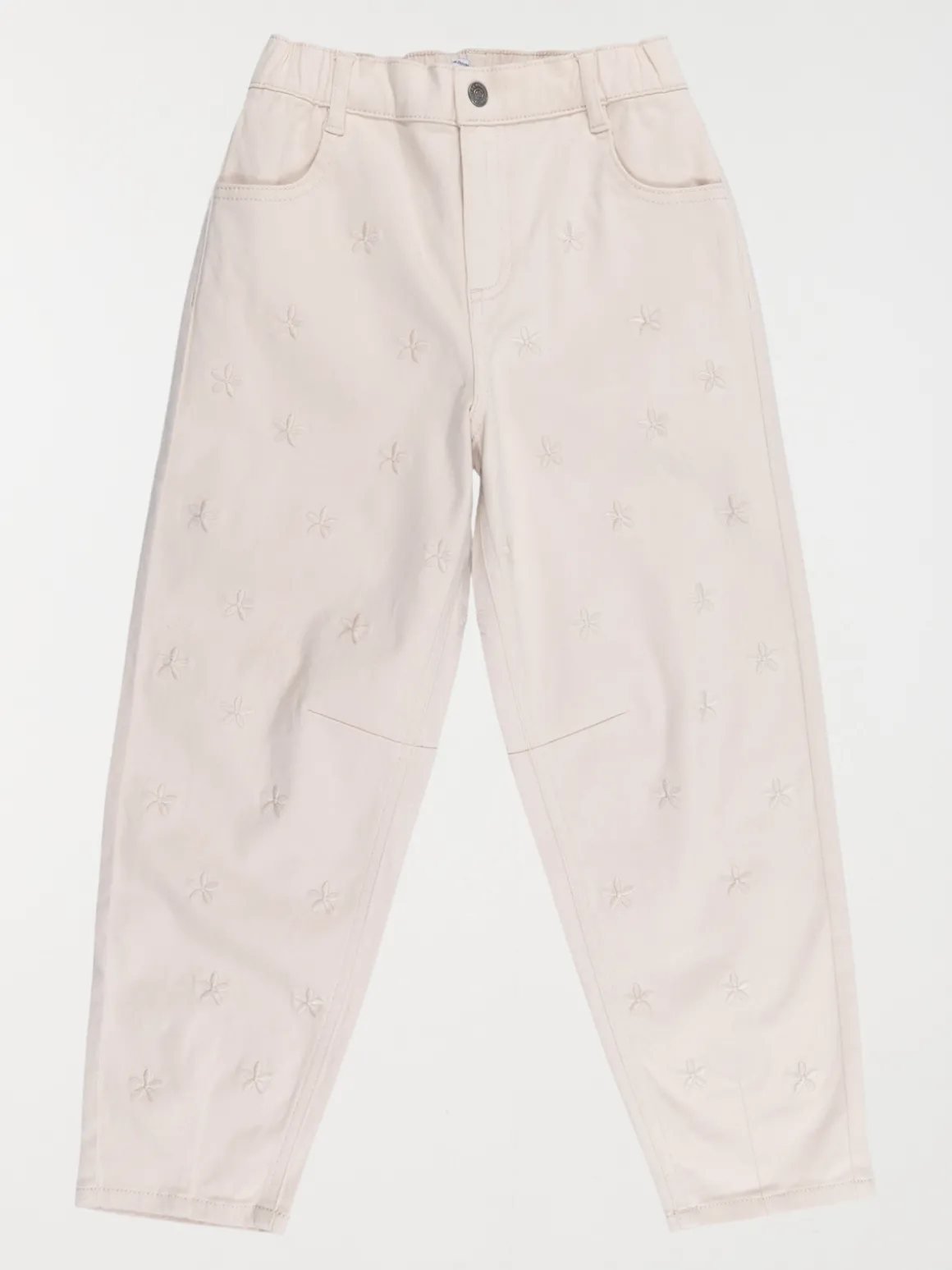 Pantalon fleurs brodées fille (3-12A)