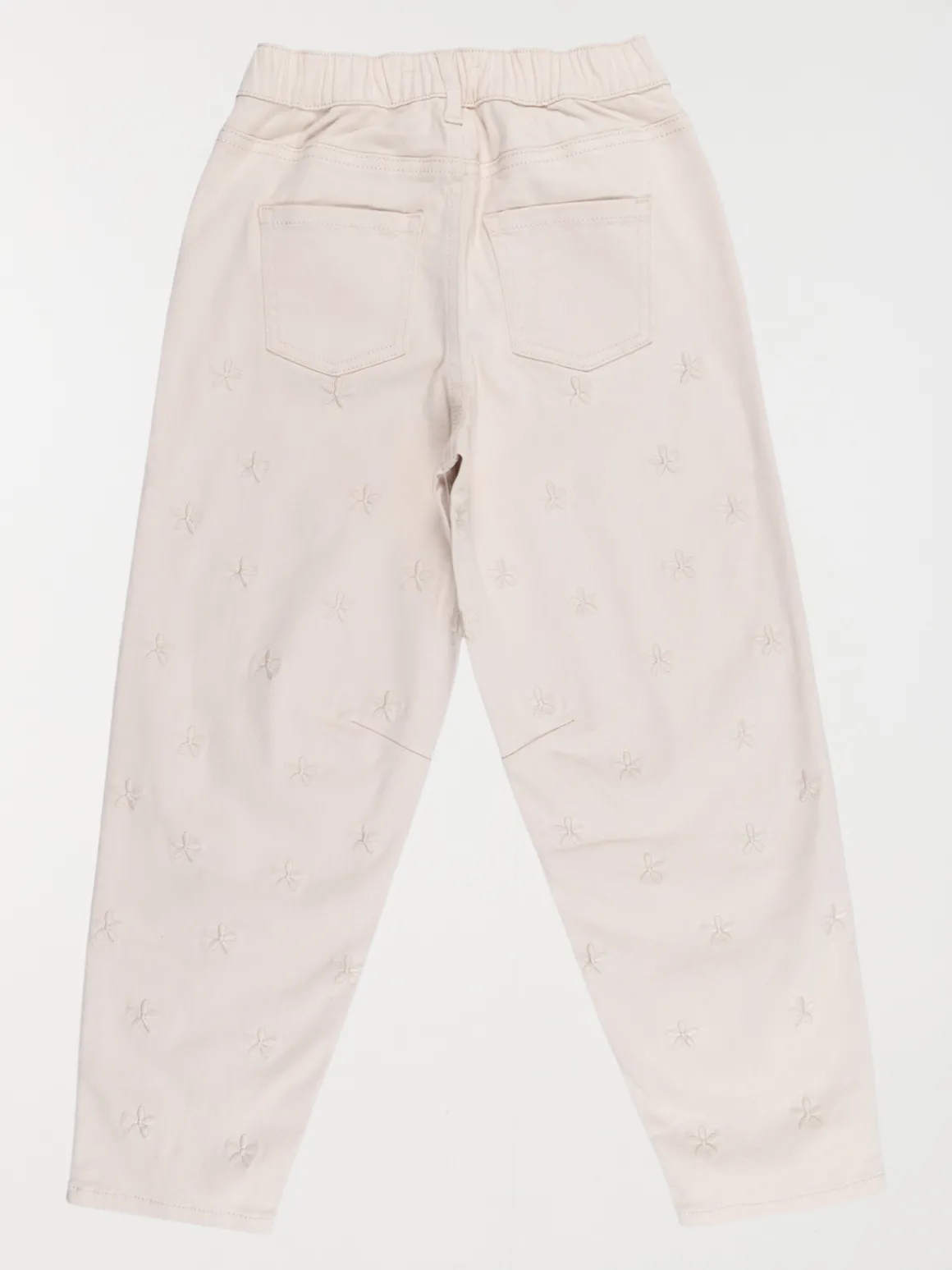 Pantalon fleurs brodées fille (3-12A)