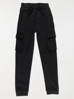Pantalon garçon noir cargo (3-12A)