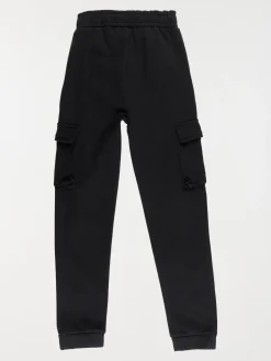 Pantalon garçon noir cargo (3-12A)