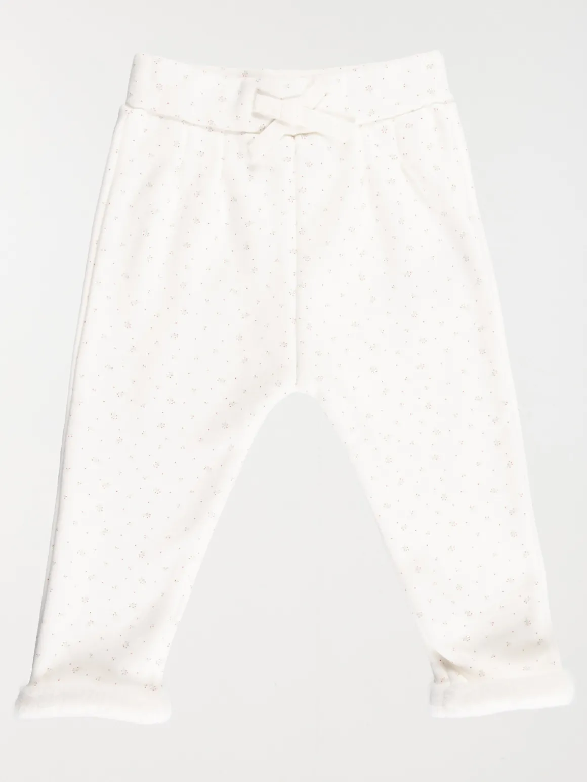 Pantalon imprimé fille écru (3-36M)