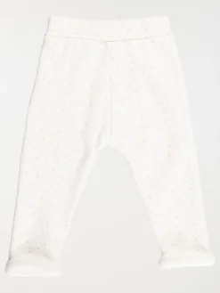 Pantalon imprimé fille écru (3-36M)