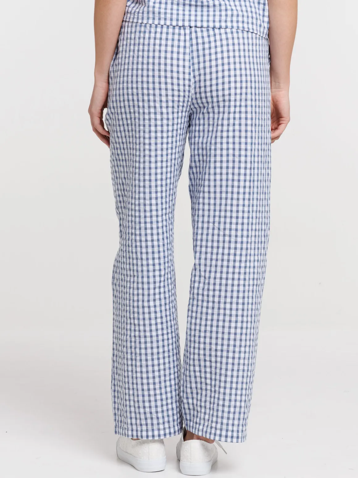 Pantalon imprimé vichy femme
