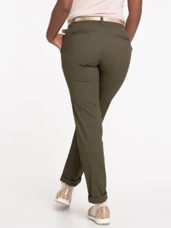 Pantalon kaki quite avec ceinture femme