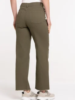 Pantalon large boutonné femme