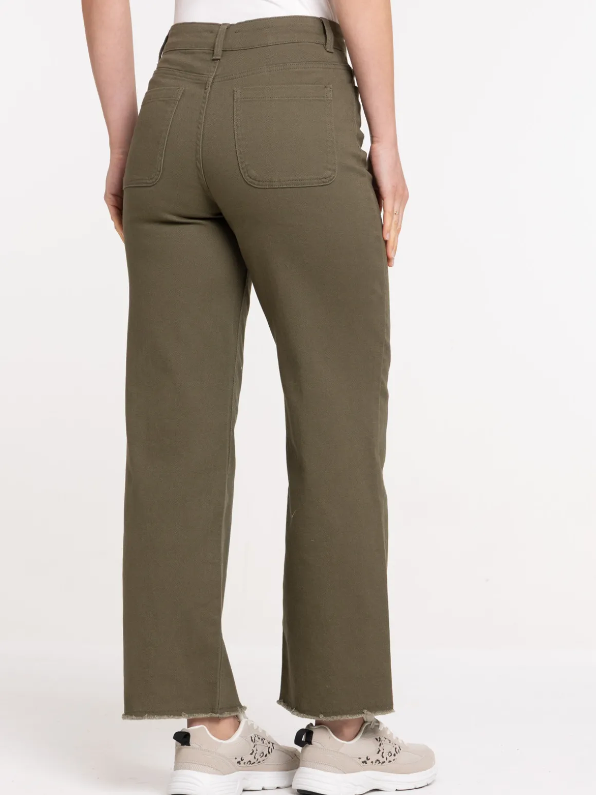 Pantalon large boutonné femme