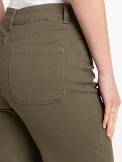 Pantalon large boutonné femme