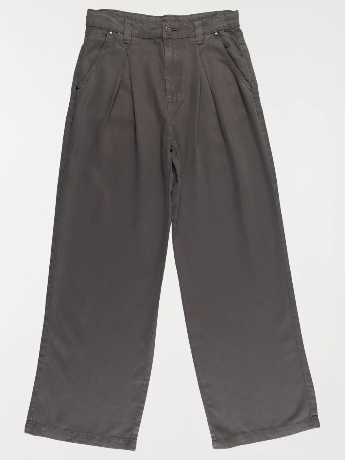 Pantalon large gris denim fille (XXS-M)