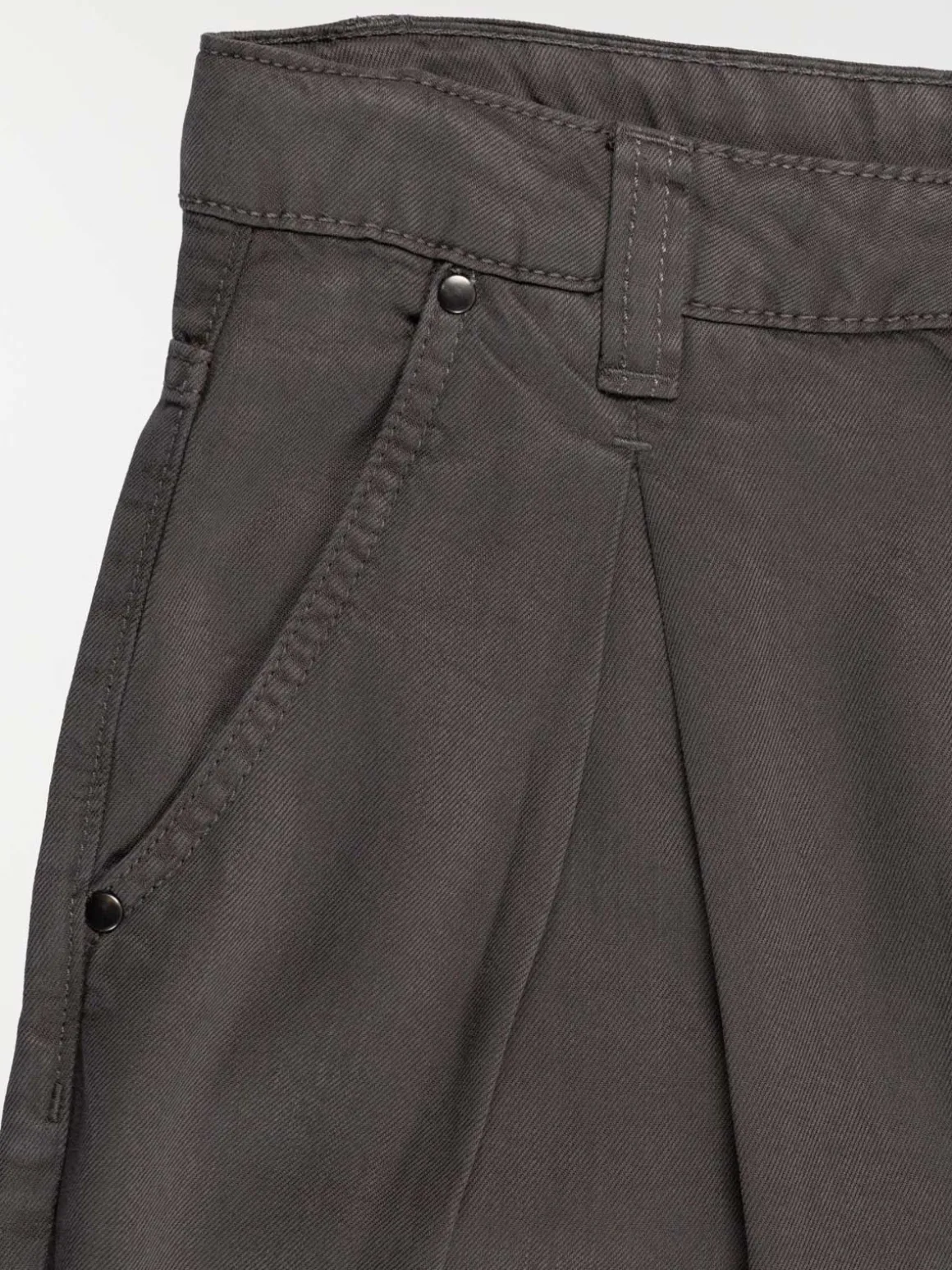Pantalon large gris denim fille (XXS-M)