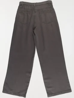 Pantalon large gris denim fille (XXS-M)