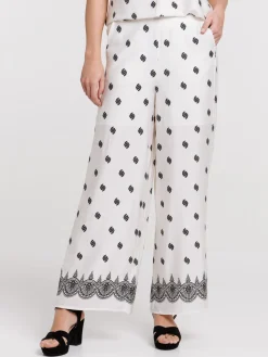 Pantalon large imprimé femme