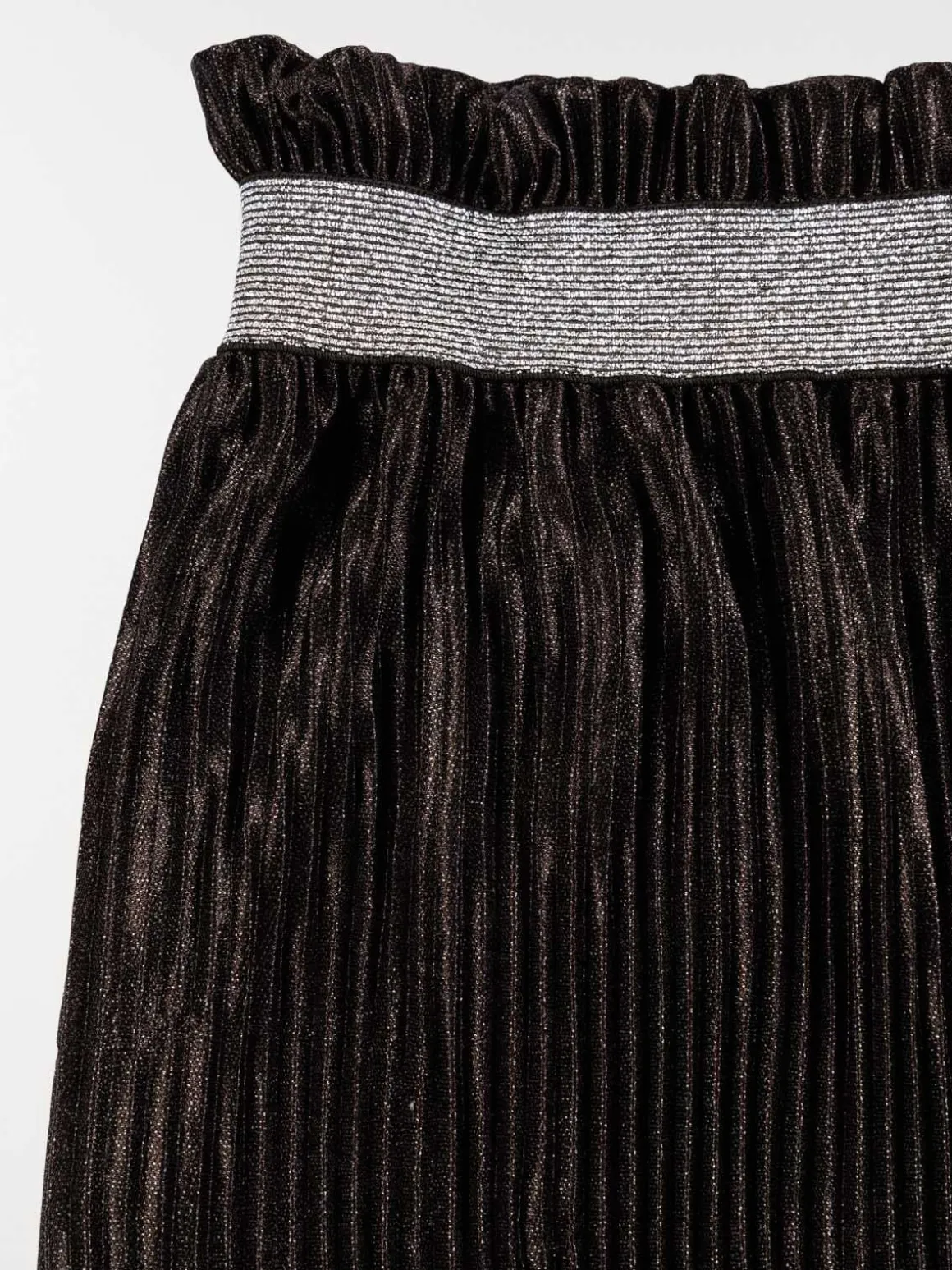 Pantalon large plissé noir fille (XXS-M)