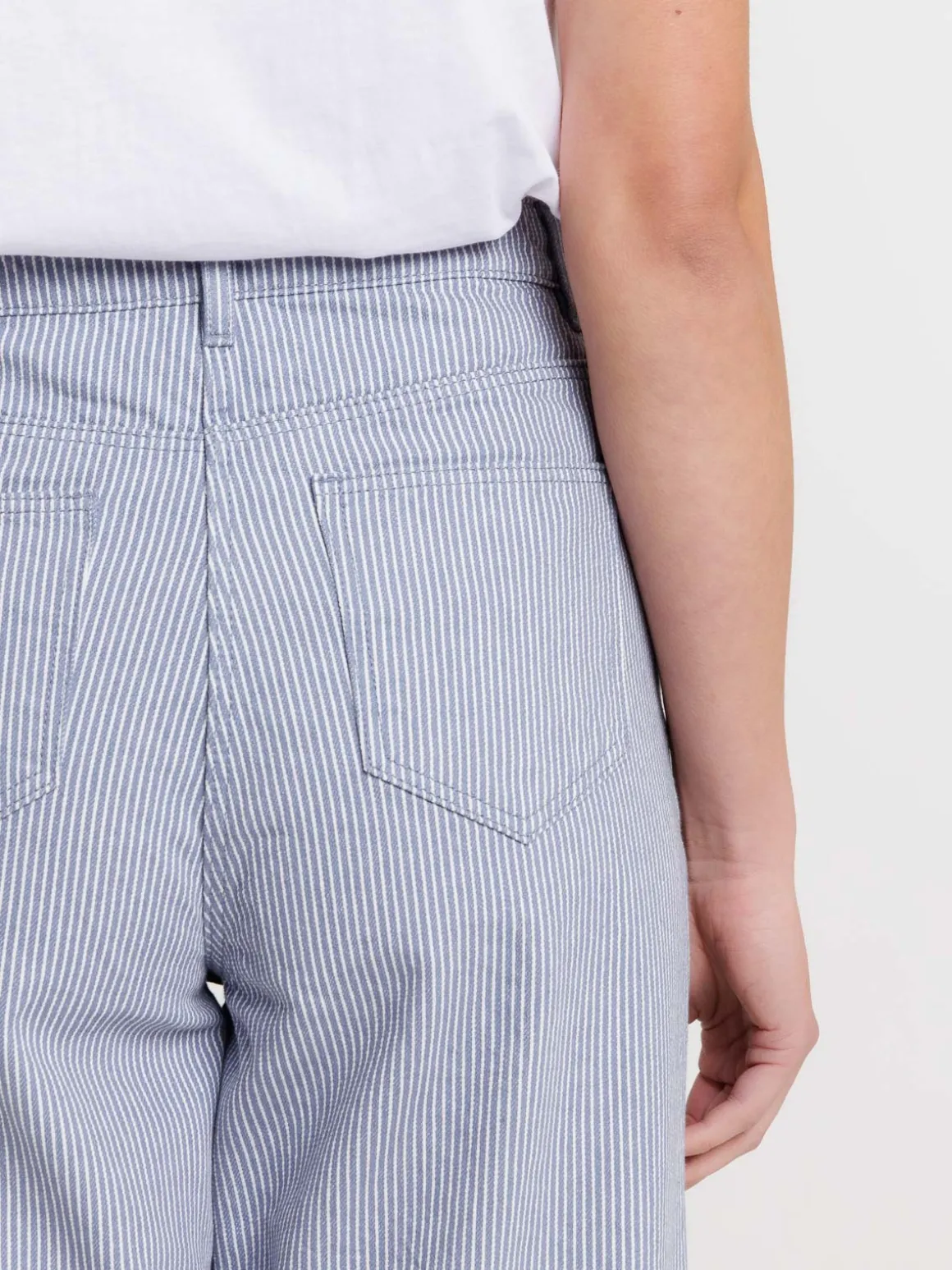Pantalon large rayé femme